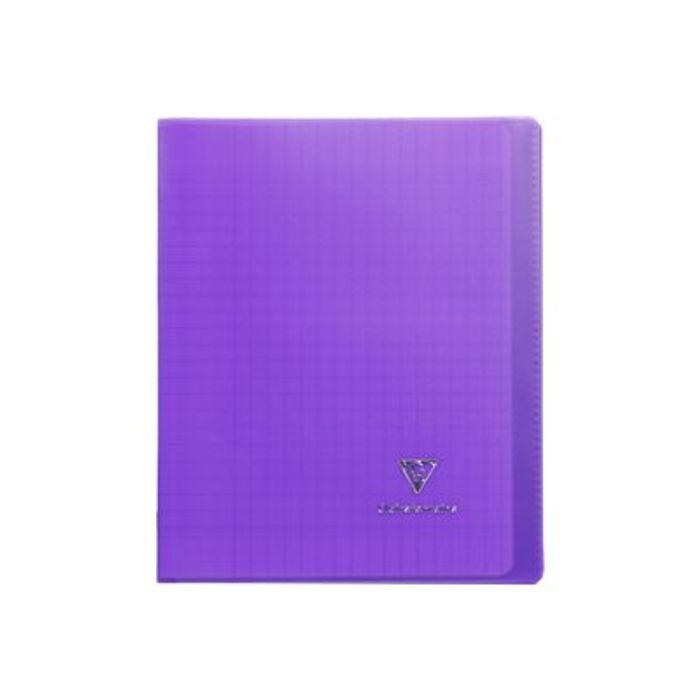 3037929514056-Clairefontaine Koverbook - Cahier polypro 17 x 22 cm - 96 pages - grands carreaux (Seyes) - violet-Avant-0