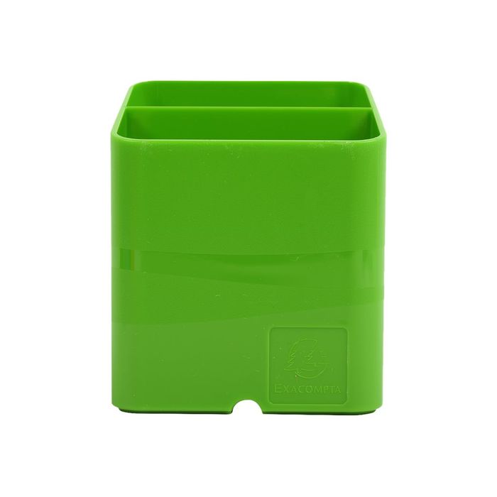 9002493099517-Exacompta Pen-Cube - Pot à crayons vert pomme-Avant-1