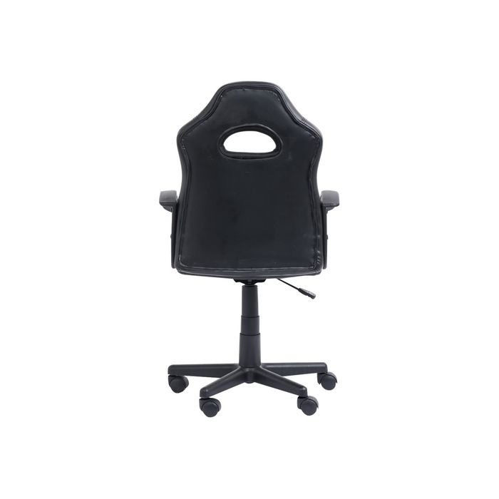 3760185029407-Fauteuil gamer ANZIO - accoudoirs fixes - noir et rouge-Arrière-2