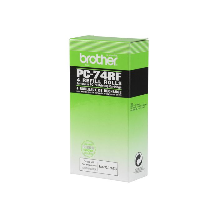 4977766058117-Brother PC74RF - Pack de 4 - noir - ruban d'impression original-Angle droit-3