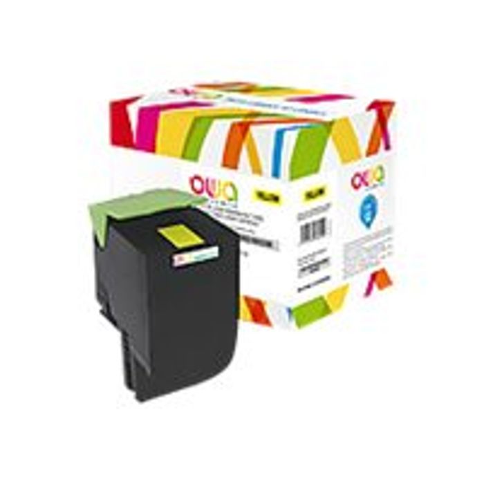 3112539619541-Cartouche laser compatible Lexmark 802H - jaune - Owa K15812OW-Avant-1