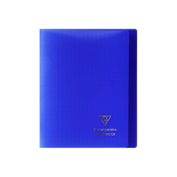 3037929514223-Clairefontaine Koverbook - Cahier polypro 17 x 22 cm - 96 pages - grand carreaux (seyes) - bleu ma-Avant-0