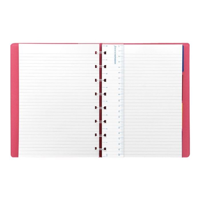 5015142283926-Filofax Saffiano - Carnet de notes à spirale A5 - pivoine-Avant-3