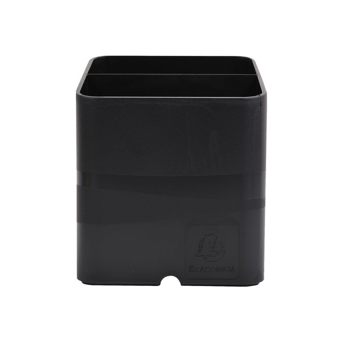 9002493099524-Exacompta PEN-CUBE Ecoblack - Pot à crayons noir-Avant-0