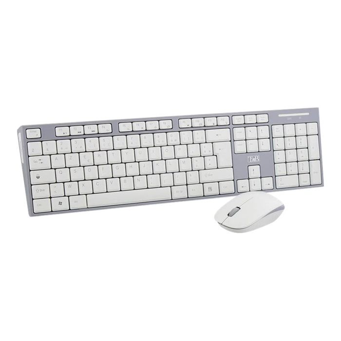 3303170081303-T'nB CLASSY - ensemble clavier sans fil et souris sans fil - gris-Angle gauche-1