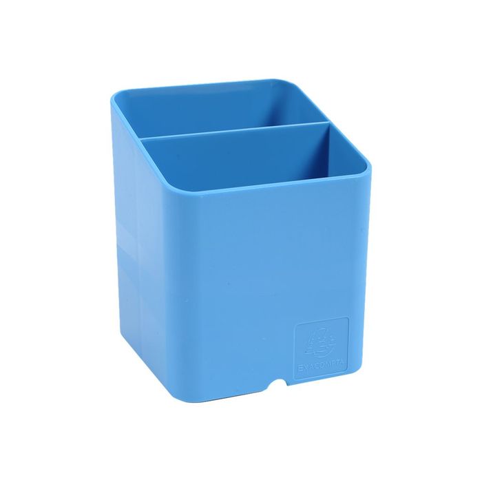 9002493099487-Exacompta Pen-Cube - Pot à crayons turquoise-Angle gauche-1