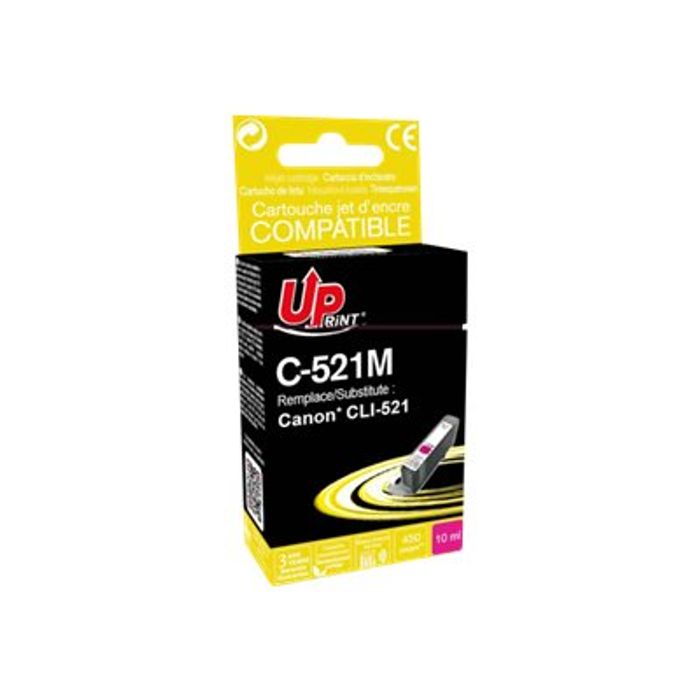 3584770882365-Cartouche compatible Canon CLI-521 - magenta - Uprint-Angle gauche-1