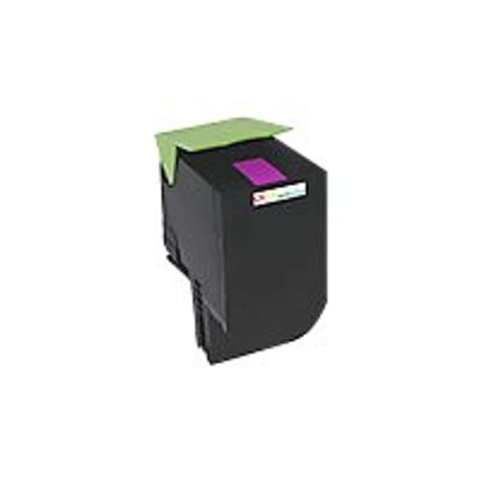 3112539626112-Cartouche laser compatible Lexmark 802S - magenta - Owa K15651OW-Angle gauche-1