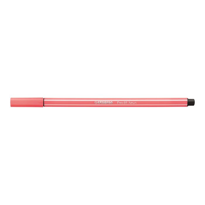 4006381121088-STABILO Pen 68 - Feutre pointe moyenne - rouge fluo-Avant-0