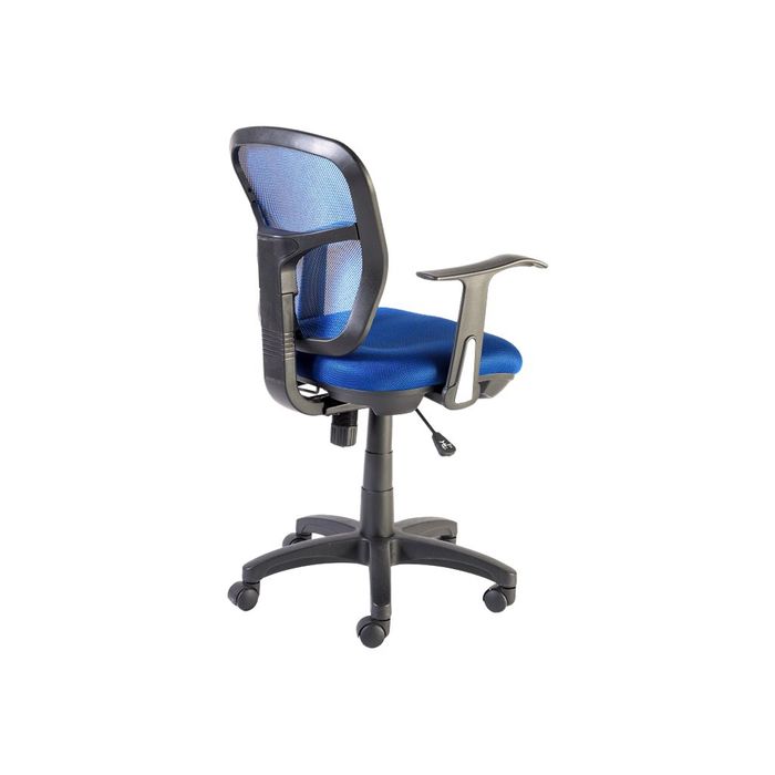 3760185020084-Fauteuil de bureau PHOENIX - accoudoirs fixes - Bleu-Arrière-2