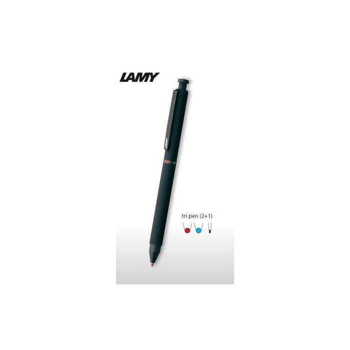 4014519115403-LAMY Tri pen - Stylo à bille 3-en-1 : bleu, rouge et porte-mine - noir mat--0