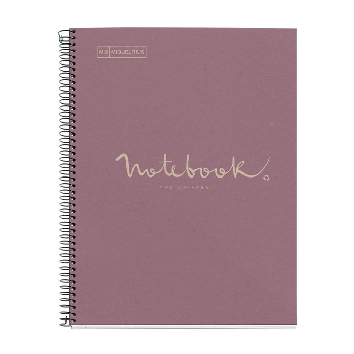 8422593060902-Notebook ECO EMOTIONS, carton recyclé, A4, quadrillage 5x5 mm, 80 feuilles de 1 couleur, Miquelrius, L--0