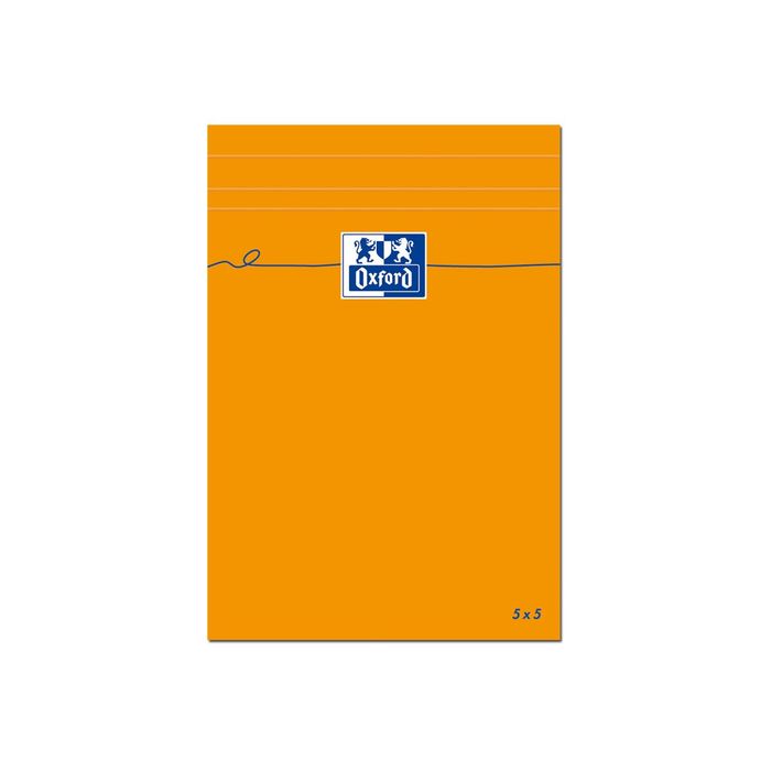 3020121062791-Oxford - Bloc notes - 11 x 17 cm - 160 pages - petits carreaux - 80G - orange--0