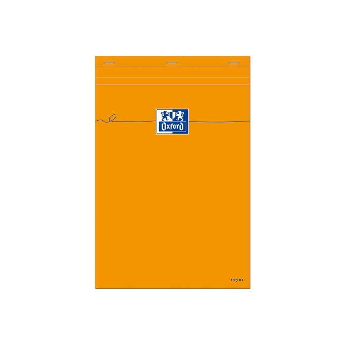 3020121063033-Oxford - Bloc notes - A4 - 160 pages - grands carreaux - 80G - orange--0