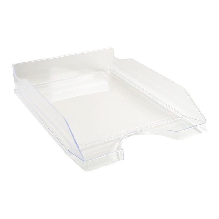 9002493115507-Exacompta Ecotray - Corbeille à courrier cristal-Angle gauche-1