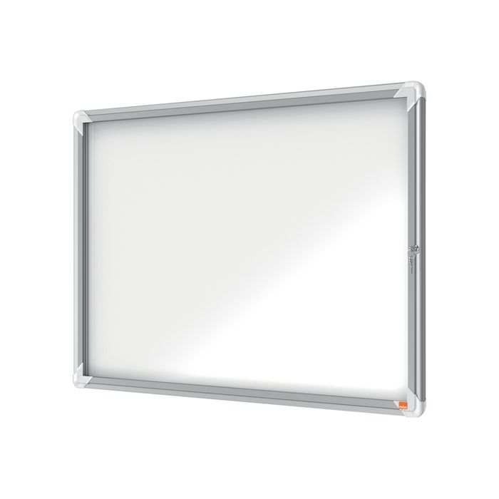 5028252064057-Nobo - Vitrine extérieure 8 A4 (924 x 668 mm) - cadre aluminium fond métal-Angle droit-0