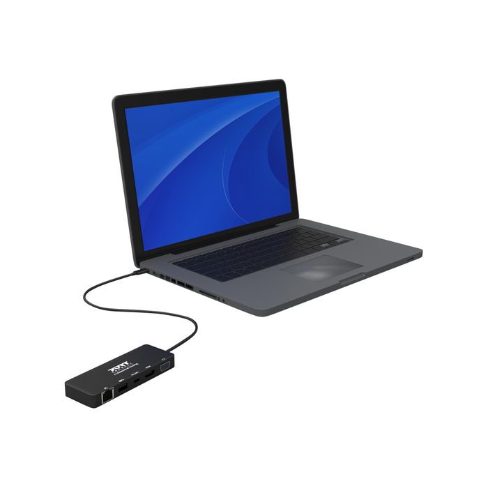 3567049019099-PORT Connect - station d'accueil USB-C de voyage pour PC et Mac- VGA, HDMI-Angle gauche-2