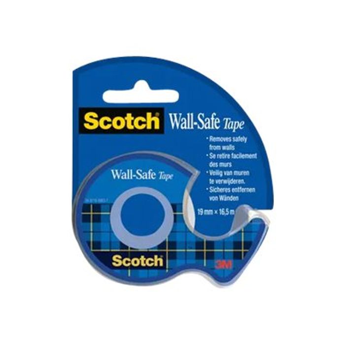 4054596313224-Scotch Wall-Safe - Ruban adhésif avec distributeur - 19 mm x 16,5 m-Avant-0