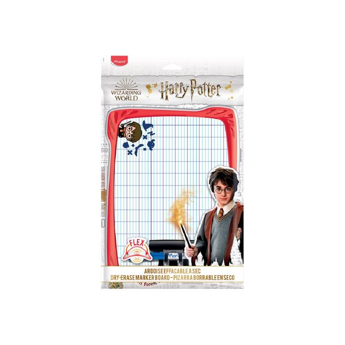 3154145835007-Maped Harry Potter - Kit ardoise blanche incassable - avec feutre et effaceur - double face - 280 -Avant-0