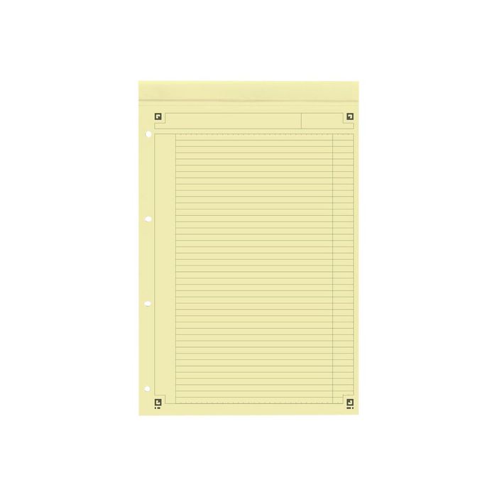 3020120011035-Oxford International - Bloc notes - A4 + - 160 pages - ligné jaune - perforé-Avant-9