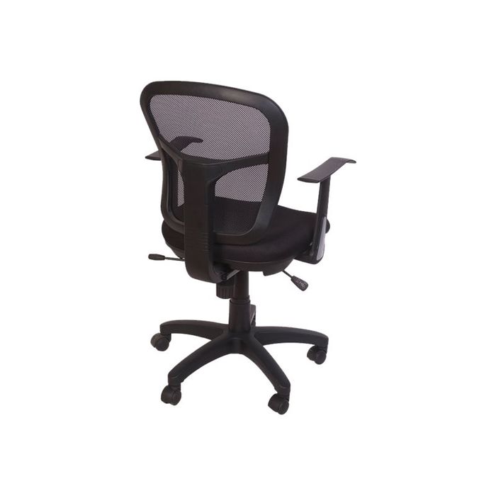 3760185020077-Fauteuil de bureau PHOENIX - accoudoirs fixes - noir-Arrière-2