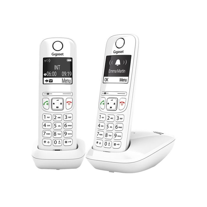 4250366854656-Gigaset AS690 Duo - téléphone sans fil + combiné supplémentaire - blanc-Avant-0