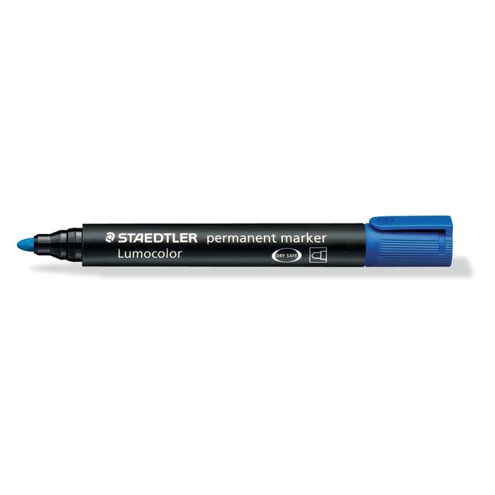 4007817304631-STAEDTLER LUMOCOLOR 352 - Marqueur permanent - pointe ogive - bleu--1