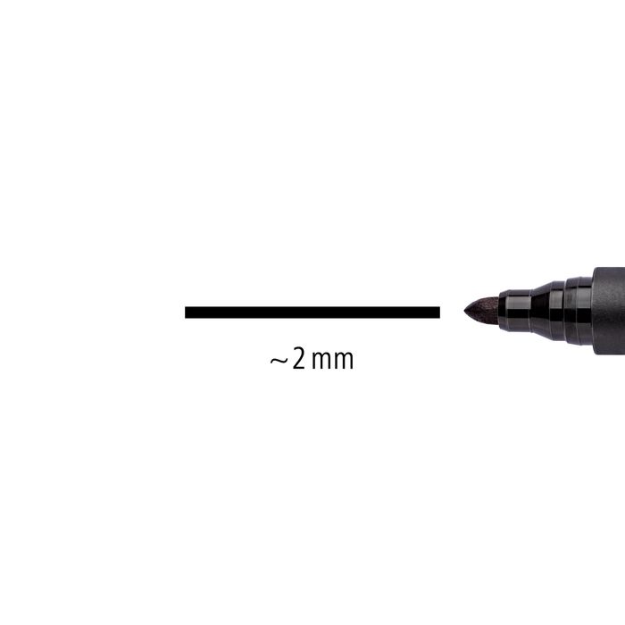 4007817304648-STAEDTLER LUMOCOLOR 352 - Marqueur permanent - pointe ogive - noir--3