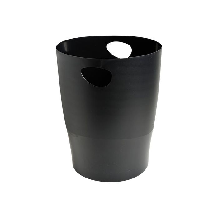 9002493037069-Exacompta Ecobin - Corbeille à papier 15L - noir-Angle droit-1