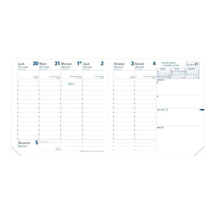 3371010335961-Agenda Toscana 1 Semaine sur 2 pages 16X16cm Quo Vadis -Avant-1