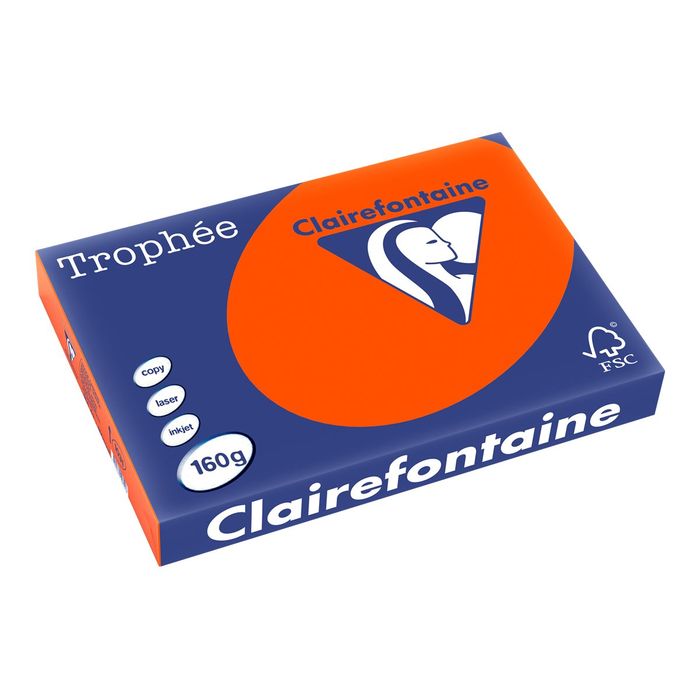 3329680103106-Clairefontaine Trophée - Papier couleur - A3 (297 x 420 mm) - 160 g/m² - Ramette de 250 f-Angle gauche-0