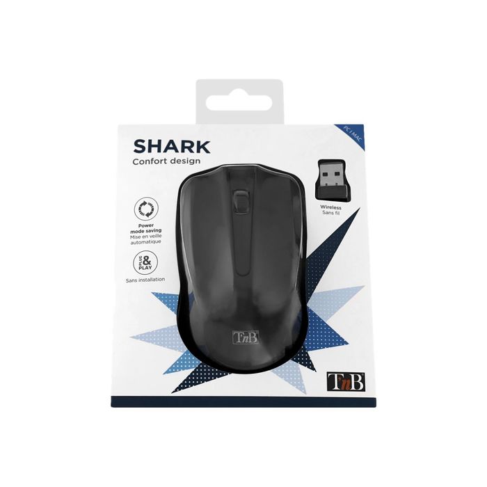 3303170041369-T'nB SHARK - souris sans fil - noir-Avant-6