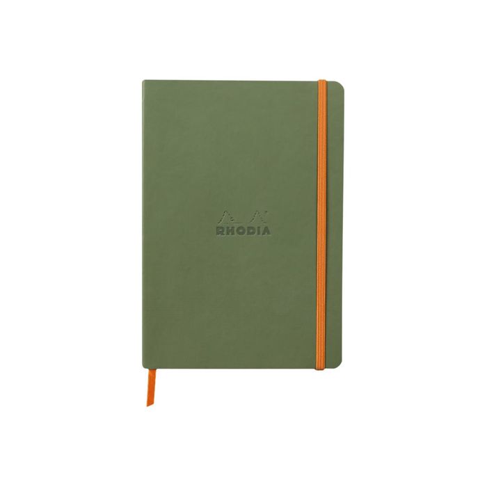 3037921174401-RHODIA Rhodiarama - Carnet souple A5 - 160 pages - pointillés - sauge-Avant-0