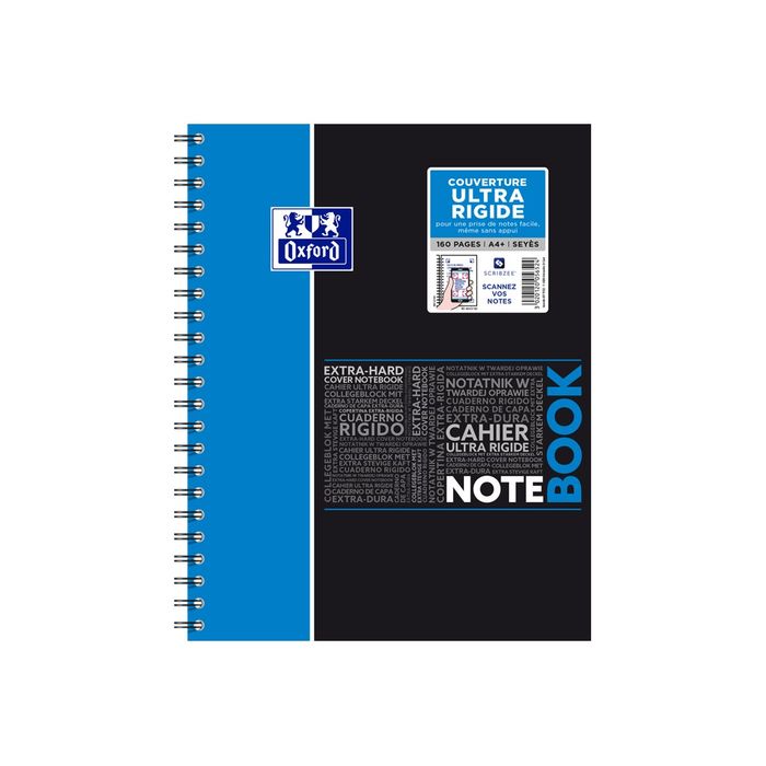 3020120056524-Oxford Etudiants - Cahier Notebook A4+ (24 x 29,7 cm) - 160 pages - grands carreaux (Seyes) - double spirale - disponible dans-Avant-3