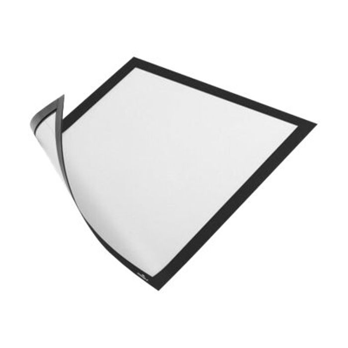 4005546405667-Durable Duraframe Magnetic - 5 Cadres d'affichage magnétiques - A4 - noir - pour surfaces m-Angle droit-0