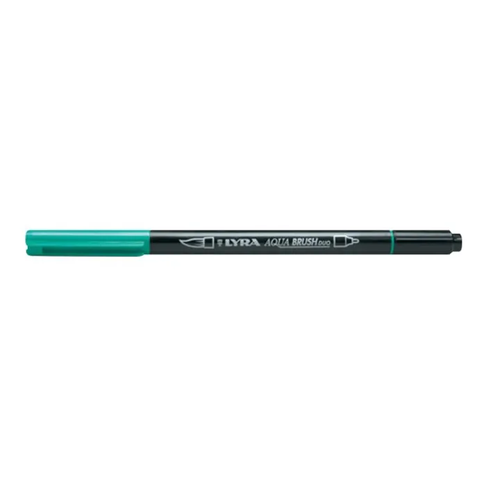 4084900609347-Lyra Aqua Brush Duo - Feutre pinceau double pointe - vert minéral-Angle gauche-0