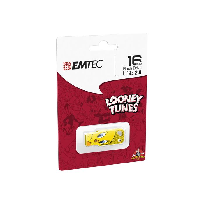 3126170151834-Emtec M750 Looney Toons L100 Tweety - clé USB 16 Go - USB 2.0-Angle gauche-1