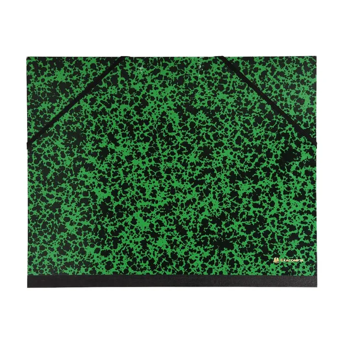 3130630541103-Exacompta - Carton à dessin à élastiques - 26 x 33 cm - vert-Avant-0