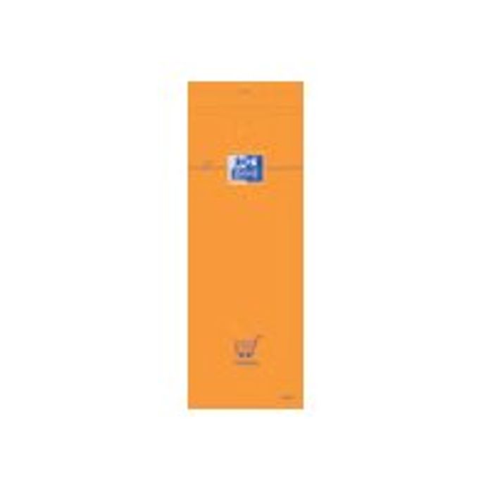 2012347335446-Oxford - Pack de 10 Blocs notes - 7,4 x 21 cm - 160 pages - petits carreaux - 80g - orange-Avant-0