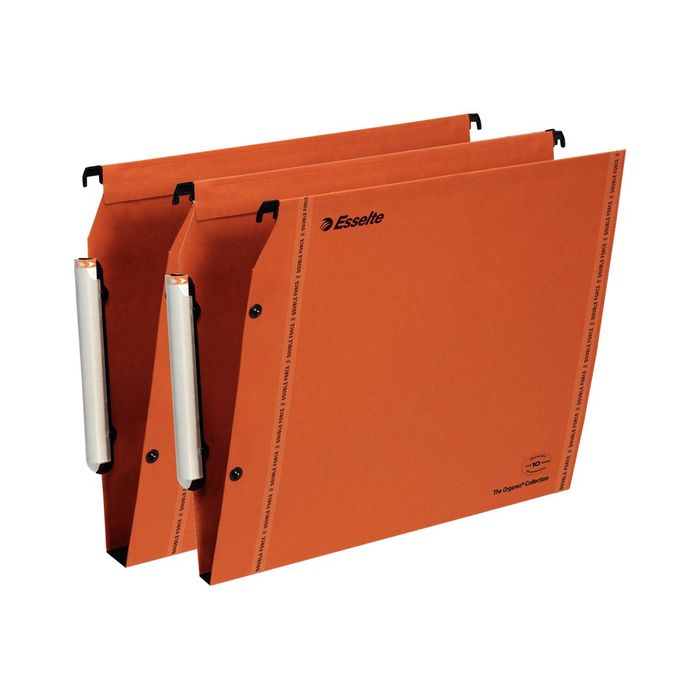 5902812499605-Esselte VisioPlus - 10 Dossiers suspendus pour armoires - orange - fond 15 et 30 mm-Angle gauche-0
