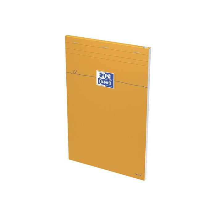 2012347543414-Oxford - Bloc notes - A4 + - 160 pages - blanc - 80G - orange-Angle droit-2