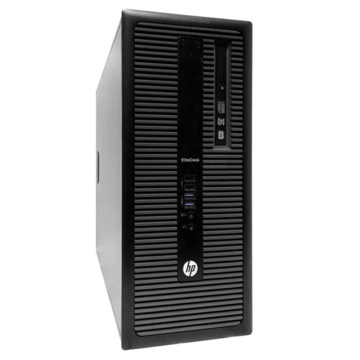 3700892012279-HP EliteDesk 800 G1 SFF - unité centrale reconditionné grade A - Core i3 4130 - 8 Go - 120 Go SSD + 5--0