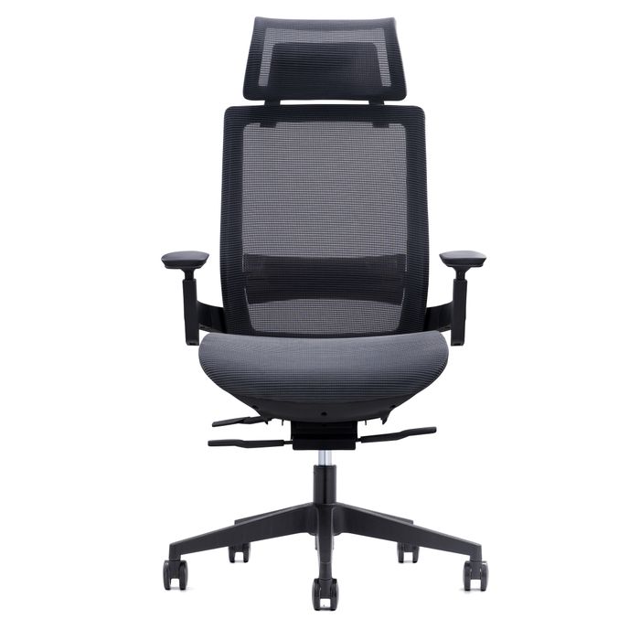 3700339893904-Fauteuil de bureau WALLACE - accoudoirs réglables - appui-tête réglable - noir--1