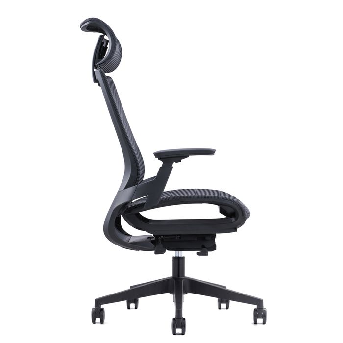 3700339893904-Fauteuil de bureau WALLACE - accoudoirs réglables - appui-tête réglable - noir--3