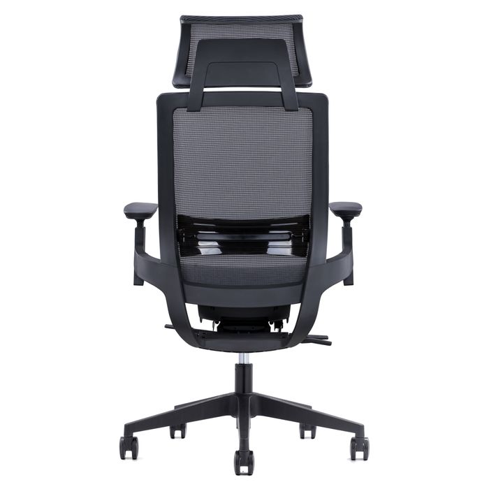 3700339893904-Fauteuil de bureau WALLACE - accoudoirs réglables - appui-tête réglable - noir--5