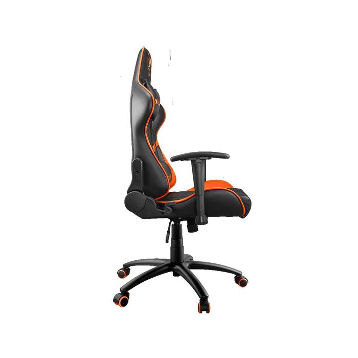 4715302440459-Fauteuil gamer Armor One - accoudoirs réglables - appui-tête intégré - noir et orange--2