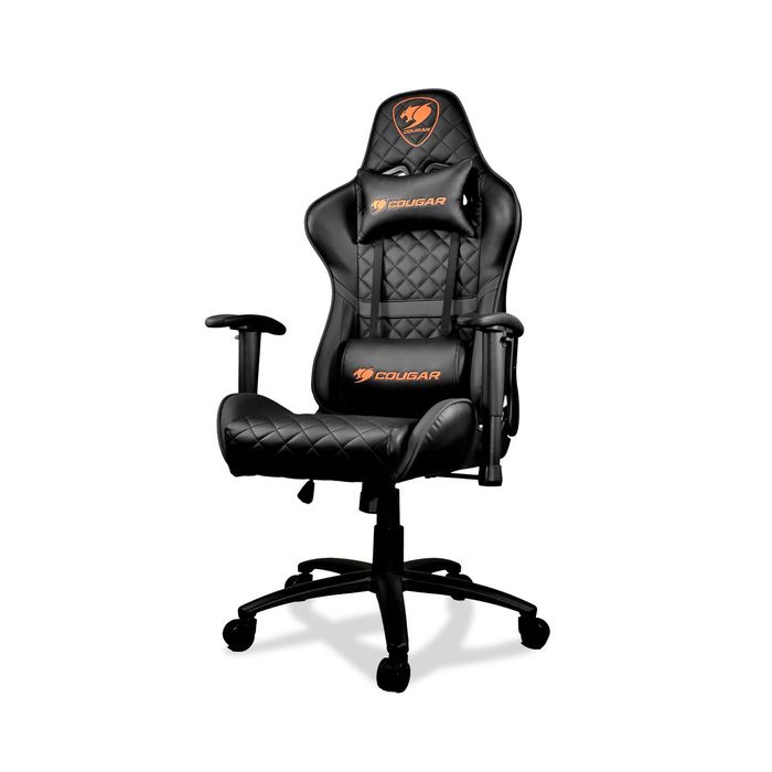 4715302440770-Fauteuil gamer Armor One - accoudoirs réglables - appui-tête intégré - noir--1