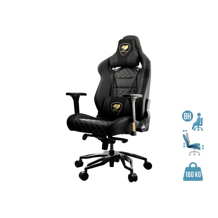 4715302442941-Fauteuil gamer ARMOR Titan Pro - accoudoirs réglables - appui-tête amovible - noir--0