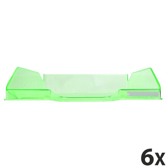 9002493014794-Exacompta COMBO Glossy - 6 Corbeilles à courrier vert anis translucide--0