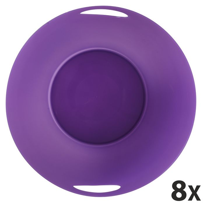 9002493032170-Exacompta Ecobin - 8 Corbeilles à papier 15L - violet translucide--0
